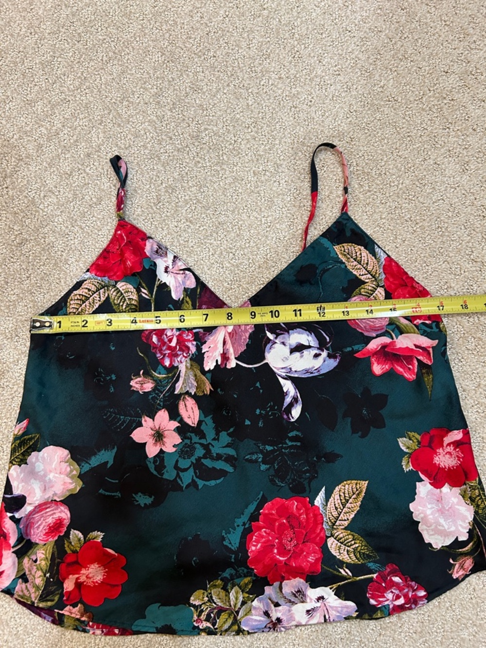Victoria’s Secret 100% Silk Floral Cami Top Sleeveless Size M - Picture 8 of 9